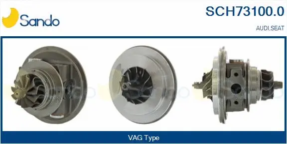 Groupe carter, turbocompresseur SANDO SCH73100.0