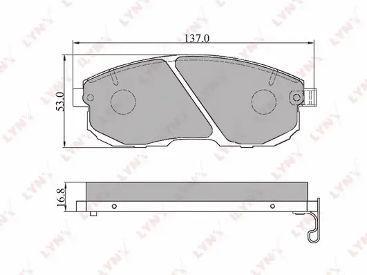 Kit de plaquettes de frein, frein à disque LYNXAUTO BD-5701