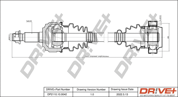 Arbre de transmission Dr!ve+ DP2110.10.0042