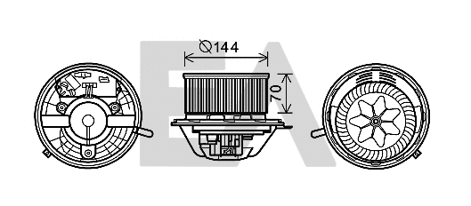 Moteur électrique, pulseur d'air habitacle EACLIMA 42A50006