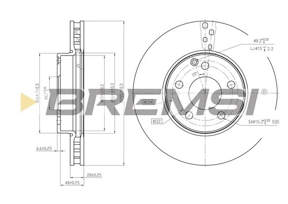 Disque de frein BREMSI CD7252V