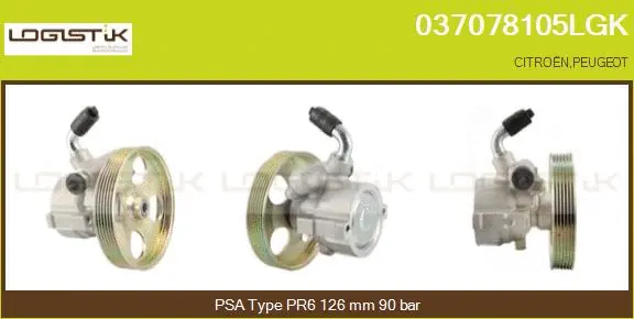 Pompe hydraulique, direction LGK 037078105LGK