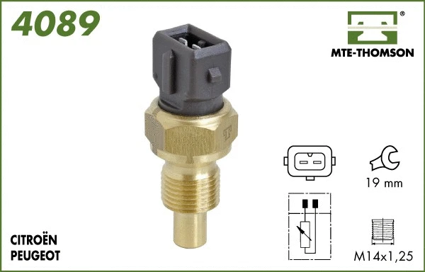 Sonde, température du liquide de refroidissement MTE-THOMSON 4089