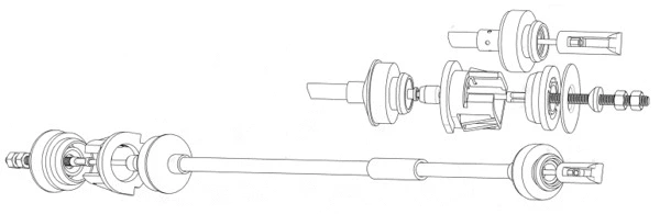Tirette à câble, commande d'embrayage CEF PU01127