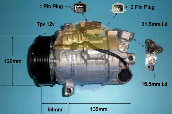 Compresseur, climatisation AUTO AIR GLOUCESTER 14-1814P