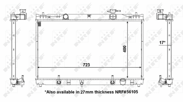 Radiateur, refroidissement du moteur NRF 53587
