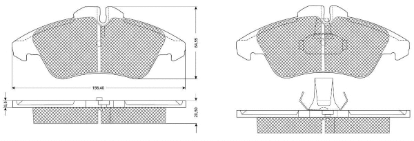 Kit de plaquettes de frein, frein à disque MTR MT509