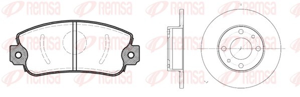 Kit de freins, frein à disques REMSA 8372.00