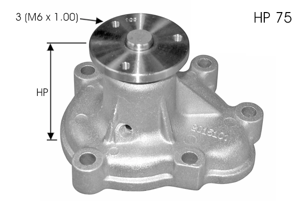 Pompe à eau, refroidissement du moteur TECDRIVE TPAE0037
