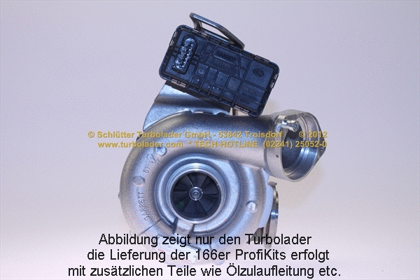 Turbocompresseur, suralimentation SCHLÜTTER TURBOLADER 166-08885