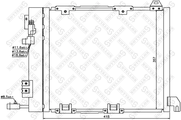 Condenseur, climatisation STELLOX 10-45058-SX