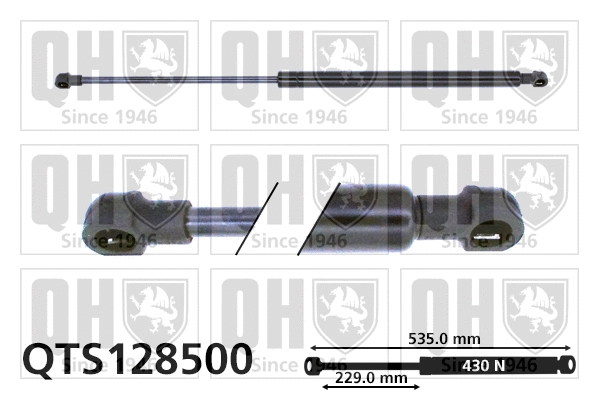 Vérin de hayon, de coffre QUINTON HAZELL QTS128500