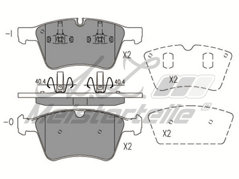 Kit de plaquettes de frein, frein à disque A.Z. Meisterteile AZMT-44-022-1714