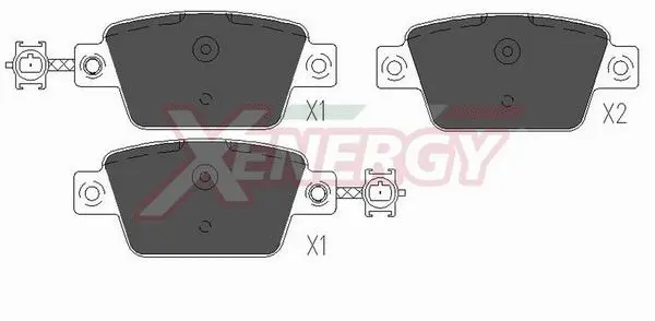 Kit de plaquettes de frein, frein à disque AP XENERGY X41164