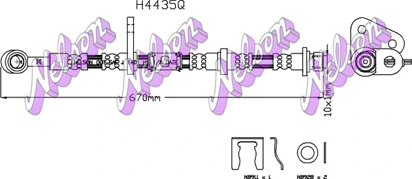 Flexible de frein KAWE H4435Q