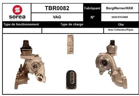 Turbocompresseur, suralimentation EAI TBR0082