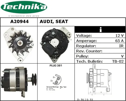 Alternateur Technika A20944