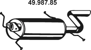 Silencieux arrière EBERSPÄCHER 49.987.85