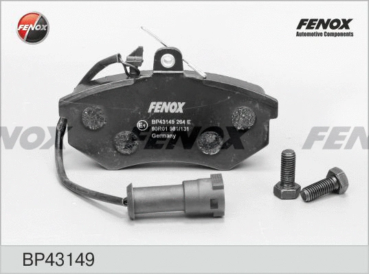 Kit de plaquettes de frein, frein à disque FENOX BP43149