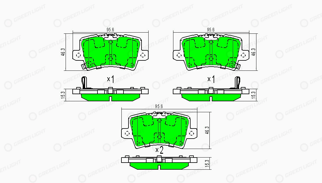 Kit de plaquettes de frein, frein à disque Automotive Adriado GLBP0169