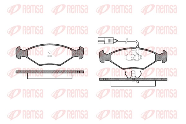 Kit de plaquettes de frein, frein à disque REMSA 0281.02