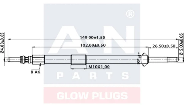 Bougie de préchauffage A-N PARTS A-N149284