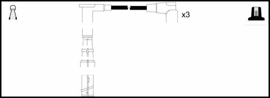 Kit de câbles d'allumage LEMARK HOES506