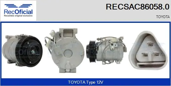 Compresseur, climatisation RECOFICIAL RECSAC86058.0
