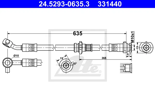 Flexible de frein ATE-APAC 24.5293-0635.3