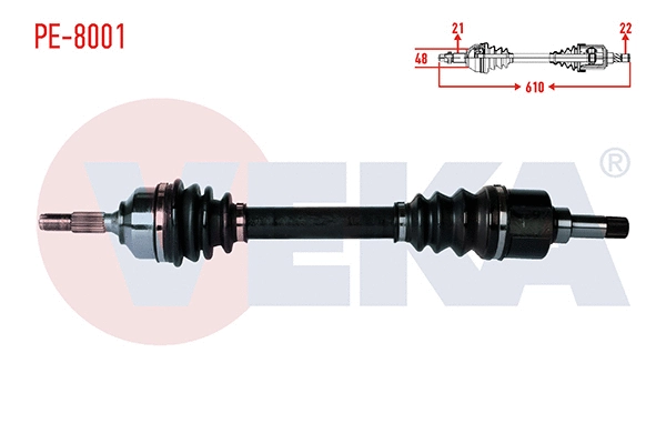 Arbre de transmission VEKA PE-8001