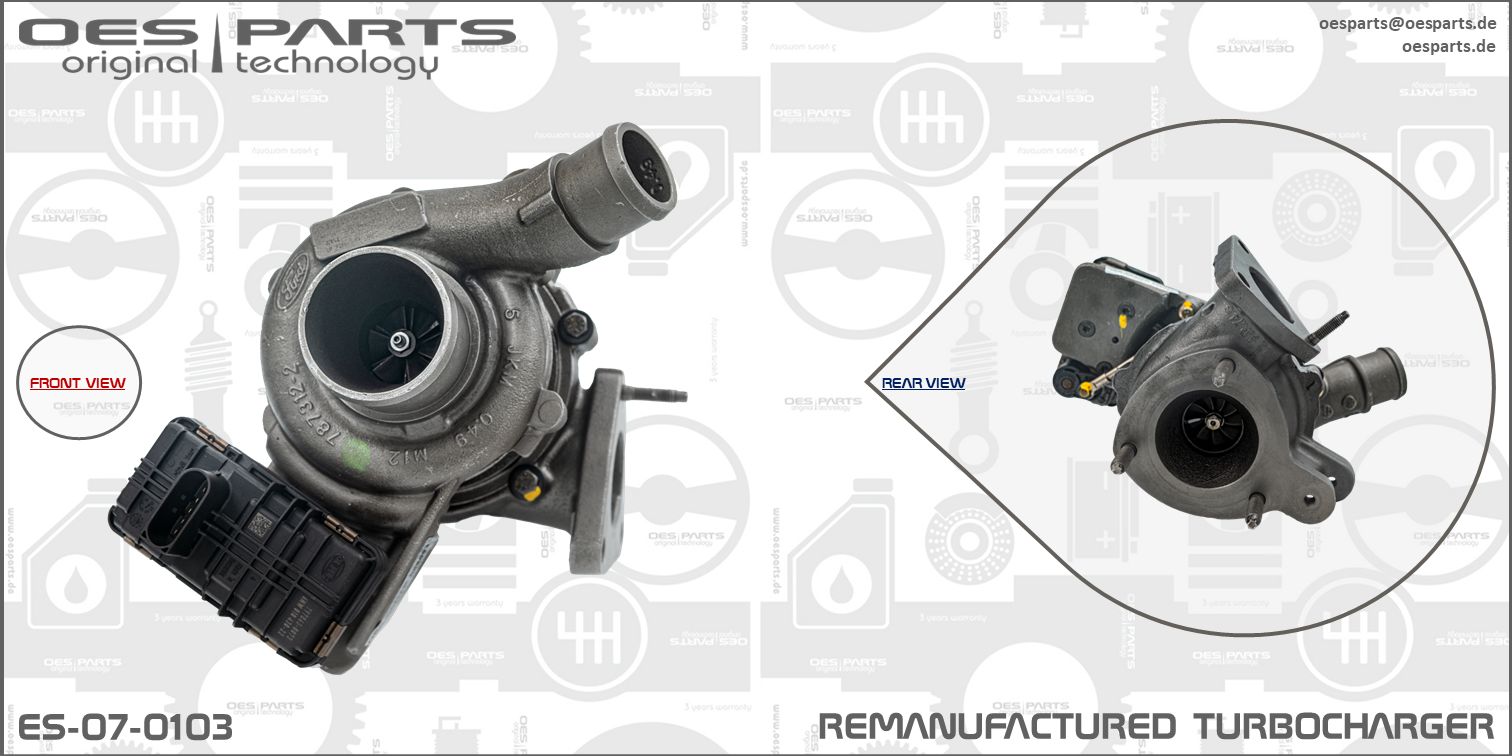 Turbocompresseur, suralimentation OES PARTS ES-07-0103
