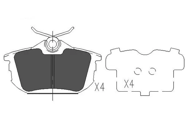 Kit de plaquettes de frein, frein à disque KAVO PARTS KBP-5513