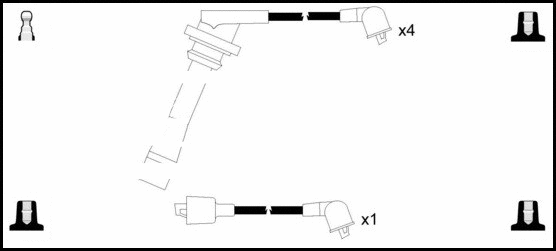 Kit de câbles d'allumage LEMARK HOES927