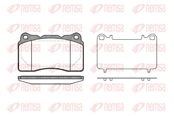 Kit de plaquettes de frein, frein à disque REMSA 0666.10
