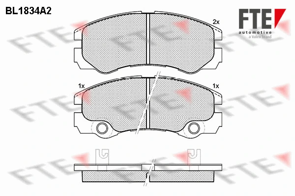 Kit de plaquettes de frein, frein à disque FTE 9010413