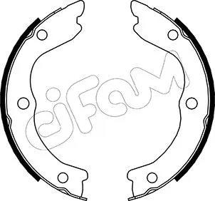 Jeu de mâchoires de frein, frein de stationnement CIFAM 153-293