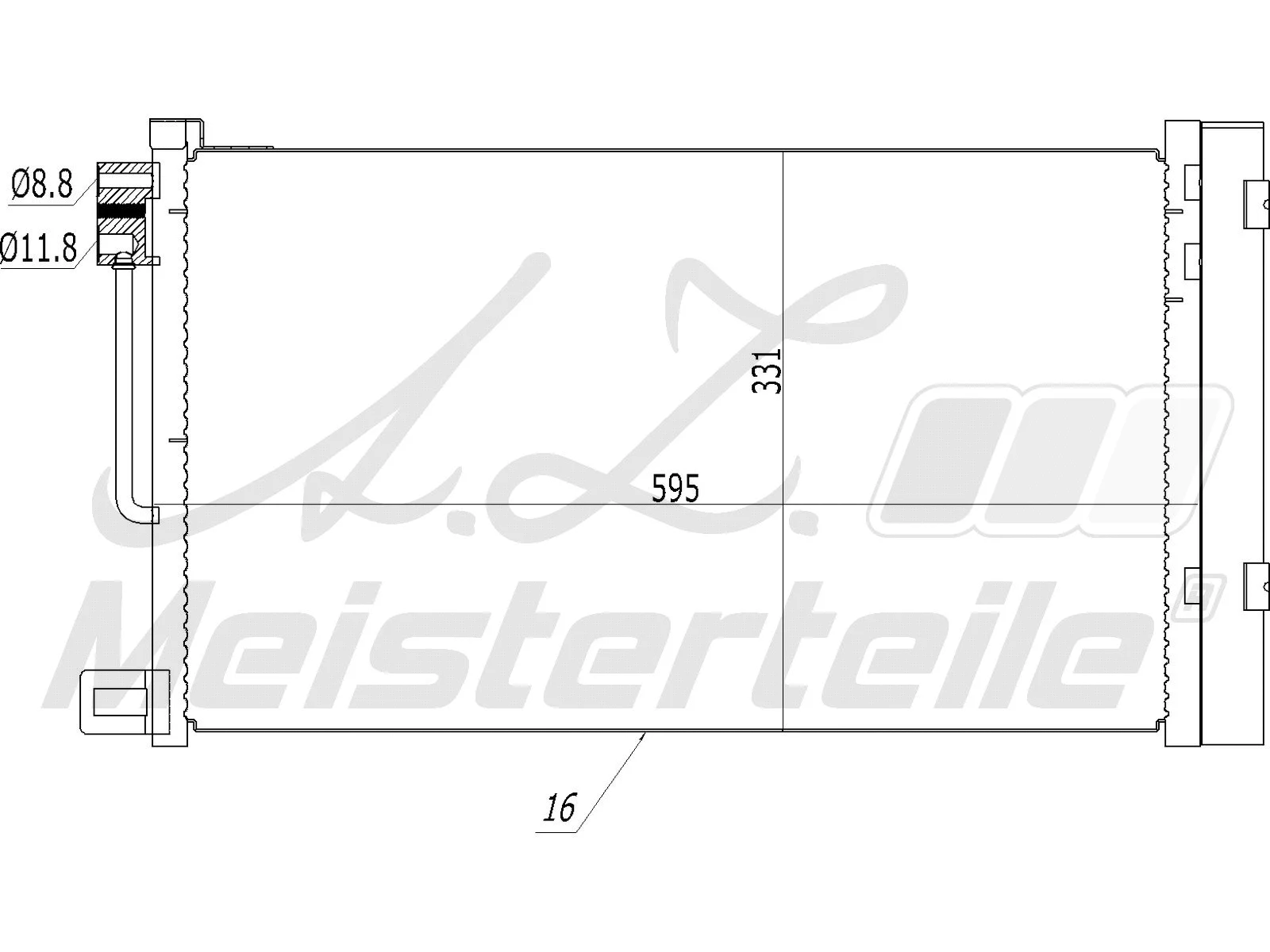 Condenseur, climatisation A.Z. Meisterteile AZMT-45-030-1315