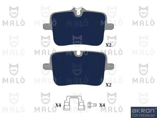 Kit de plaquettes de frein, frein à disque AKRON-MALÒ 1051354