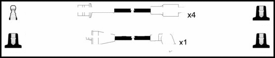Kit de câbles d'allumage LEMARK HOES649