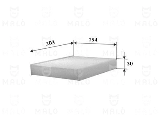 Filtre, air de l'habitacle AKRON-MALÒ 1531151