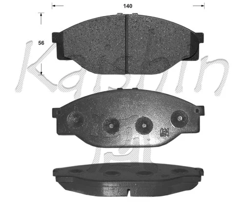 Kit de plaquettes de frein, frein à disque KAISHIN FK2086