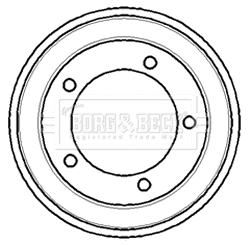 Tambour de frein BORG & BECK BBR7083