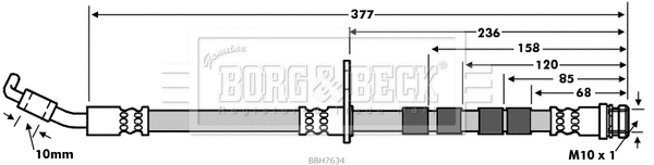Flexible de frein BORG & BECK BBH7634