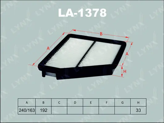 Filtre à air LYNXAUTO LA-1378