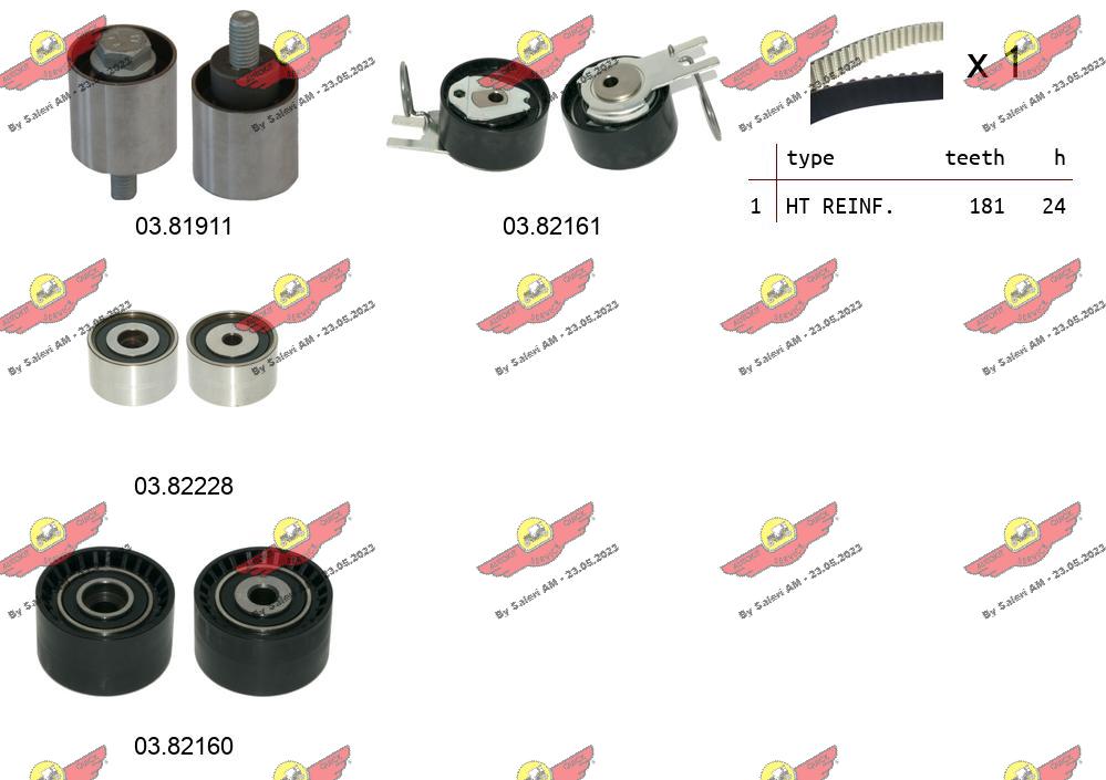 Kit de courroie crantée AUTOKIT 04.5491