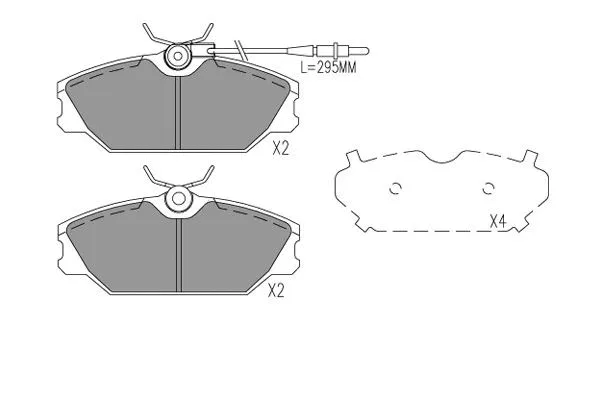 Kit de plaquettes de frein, frein à disque KAVO PARTS KBP-1022