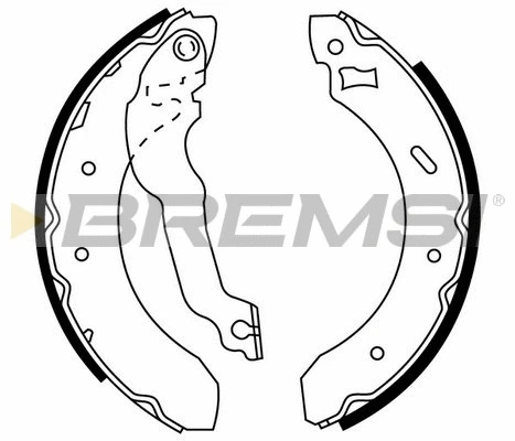 Jeu de mâchoires de frein BREMSI GF0234