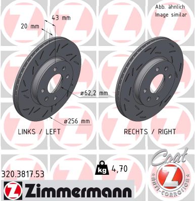 Disque de frein ZIMMERMANN 320.3817.53