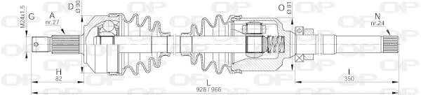 Arbre de transmission OPEN PARTS DRS6047.00