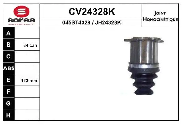 Jeu de joints, arbre de transmission EAI CV24328K